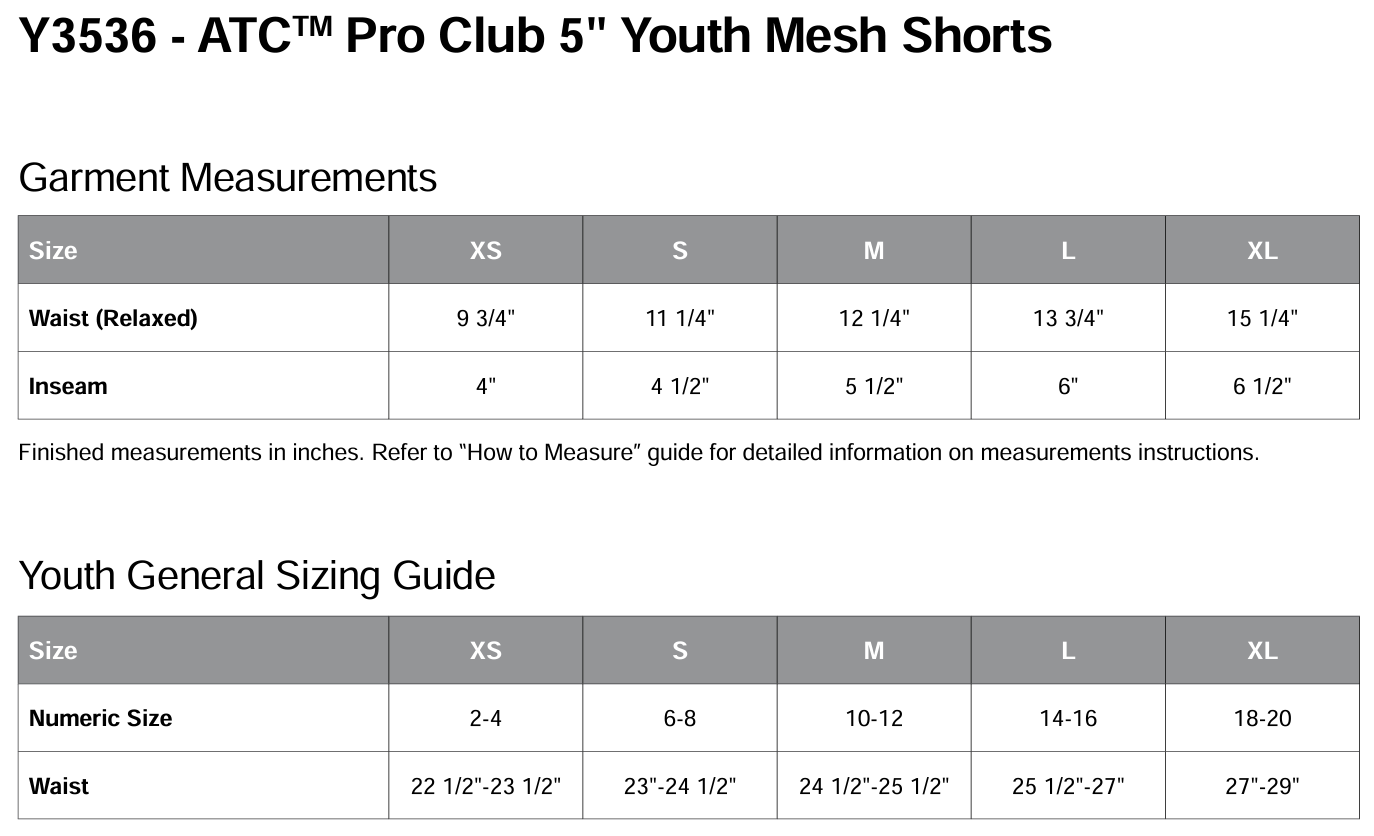 Youth Performance Mesh Shorts