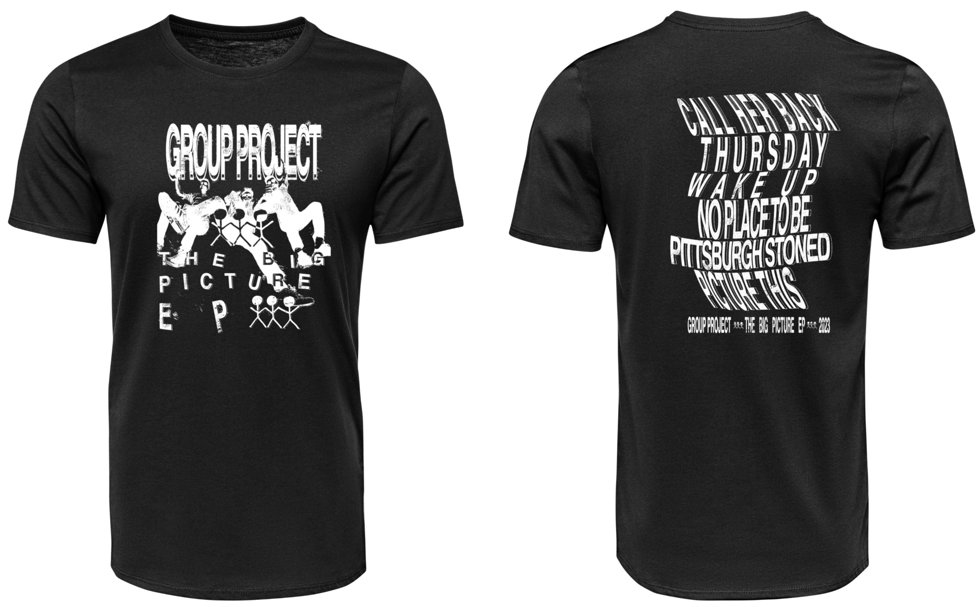Group Project T-Shirt- Full Front & Back Print -EP Design - Black