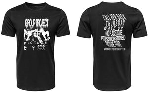T-shirt de projet de groupe - Impression complète sur le devant et le dos - Design EP - Noir