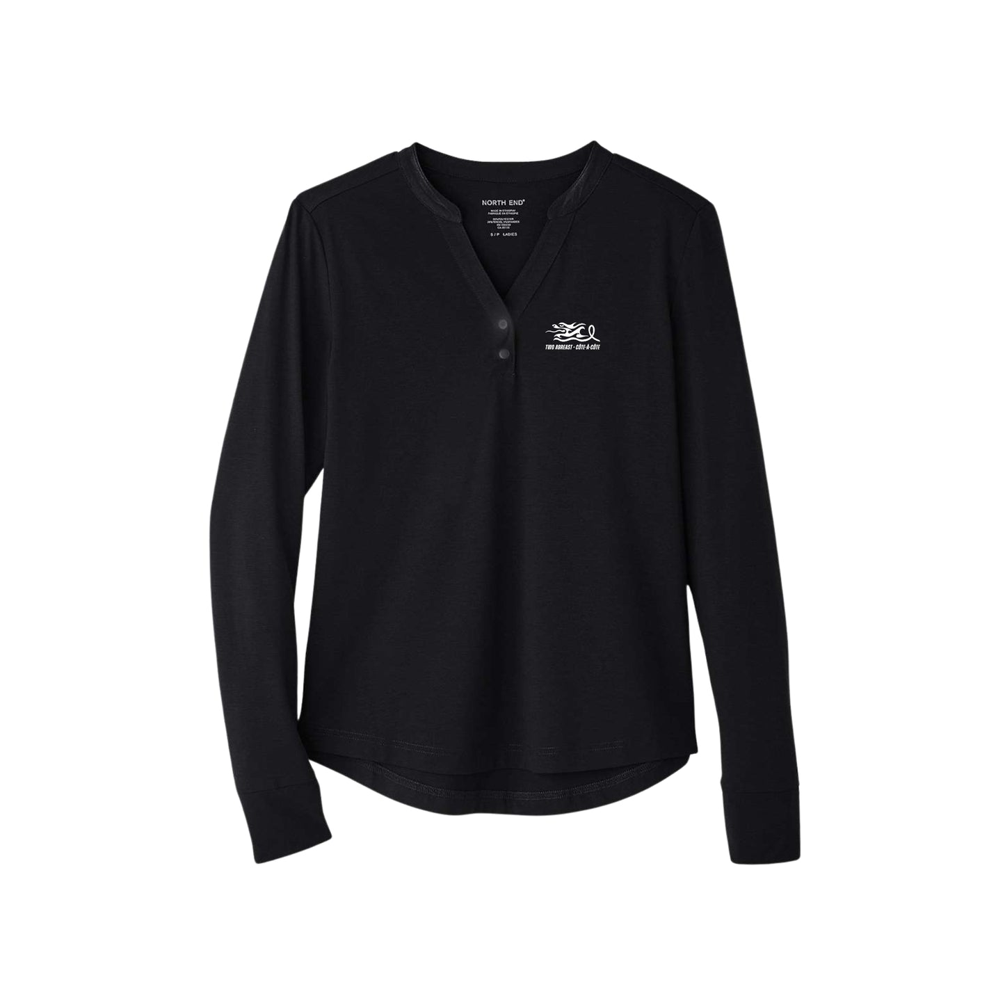 Pull-over JAQ Stretch Performance à col en V et boutons-pression pour femme
