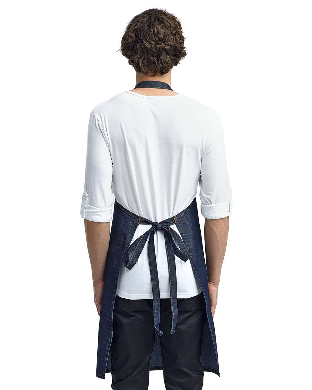 DENIM STITCHED APRON