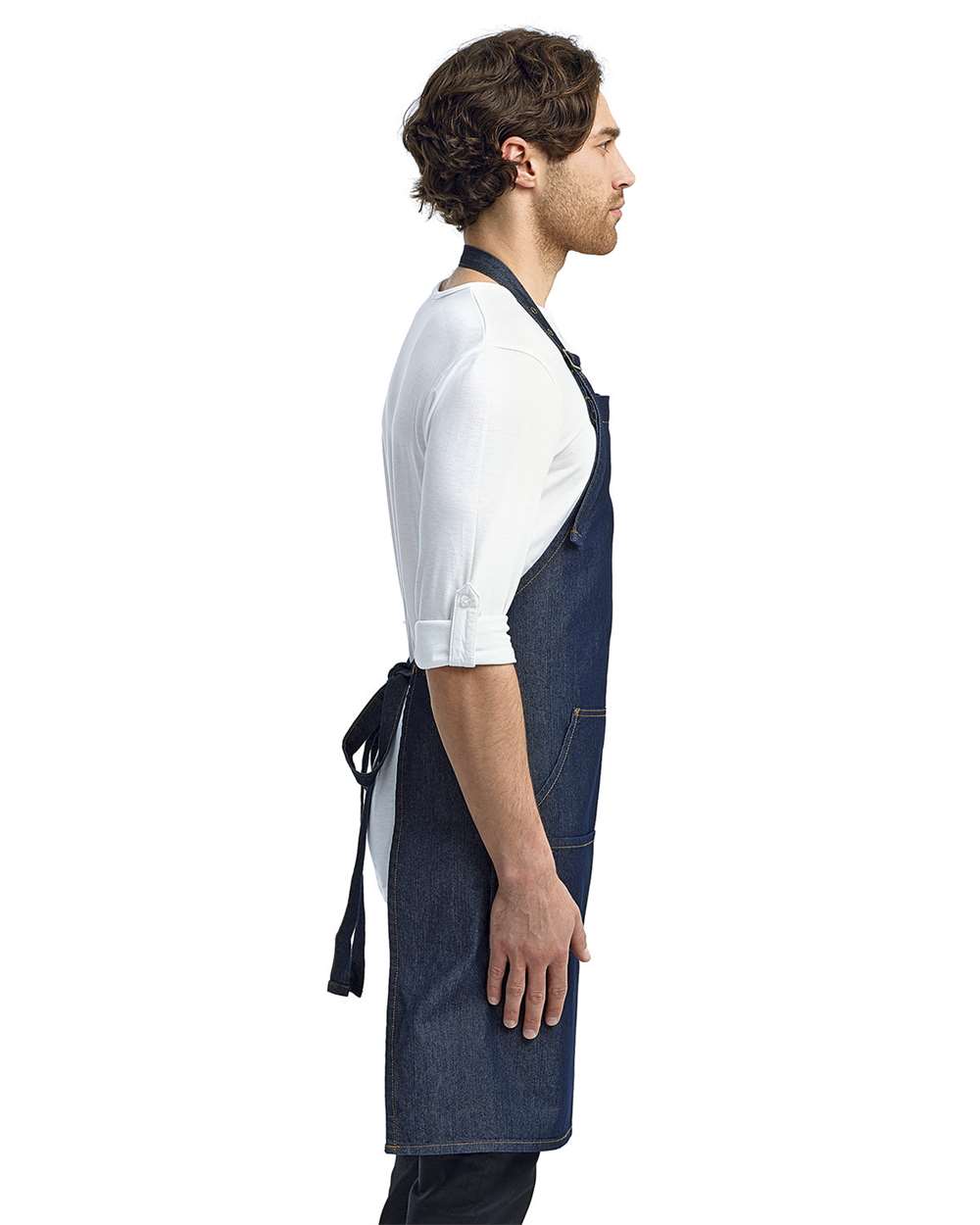 DENIM STITCHED APRON