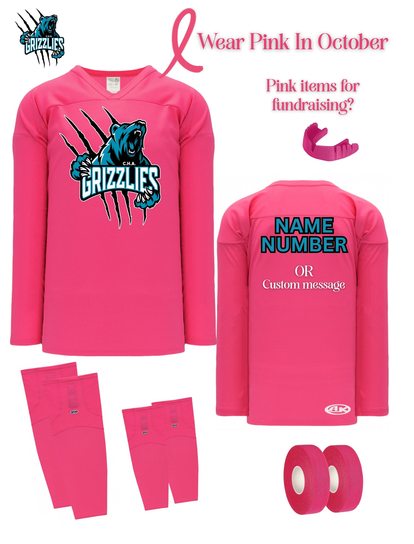MAILLOT GRIZZLIE YOUTH ROSE-TOBER