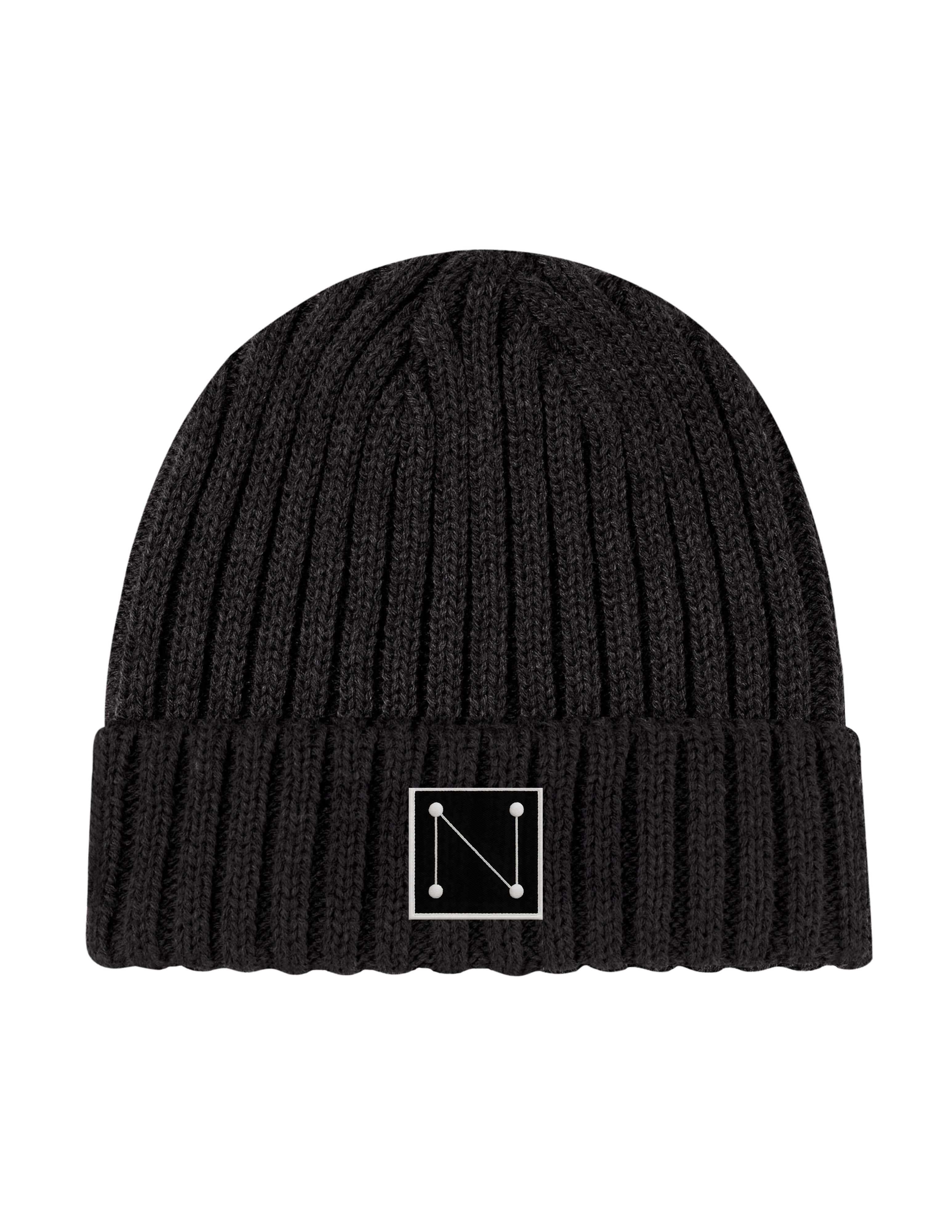 NUAGE RIBBED TOQUE WITH PATCH