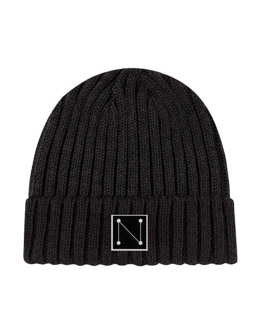 NUAGE RIBBED TOQUE WITH PATCH
