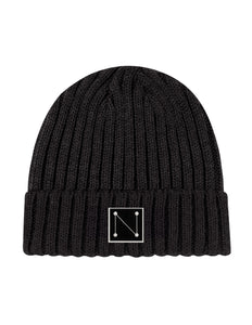 NUAGE RIBBED TOQUE WITH PATCH