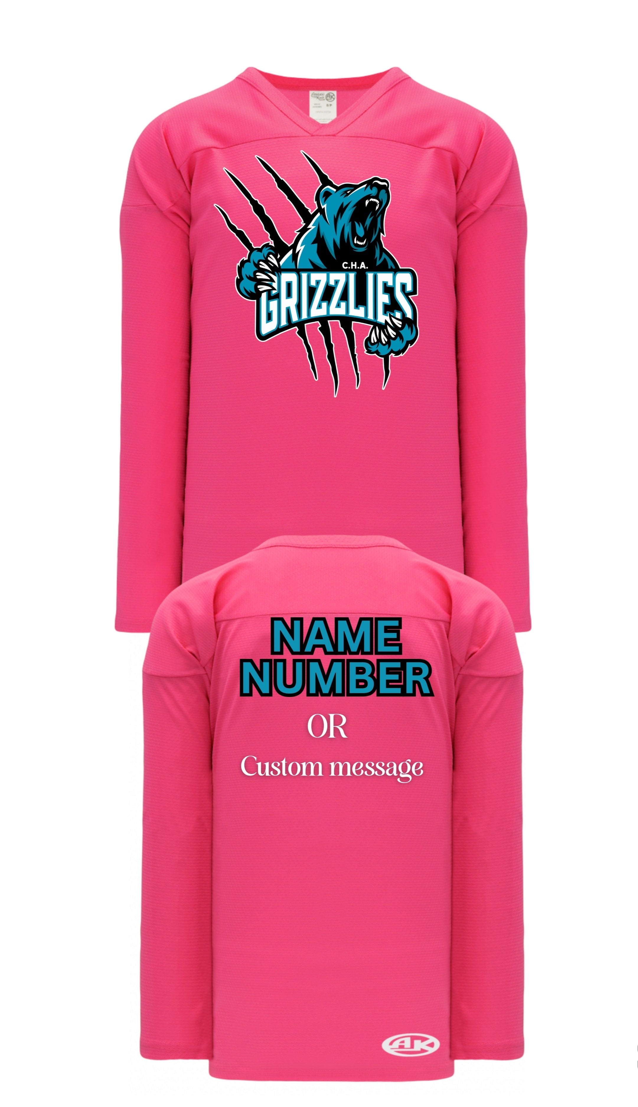 GRIZZLIE YOUTH PINK-TOBER JERSEY