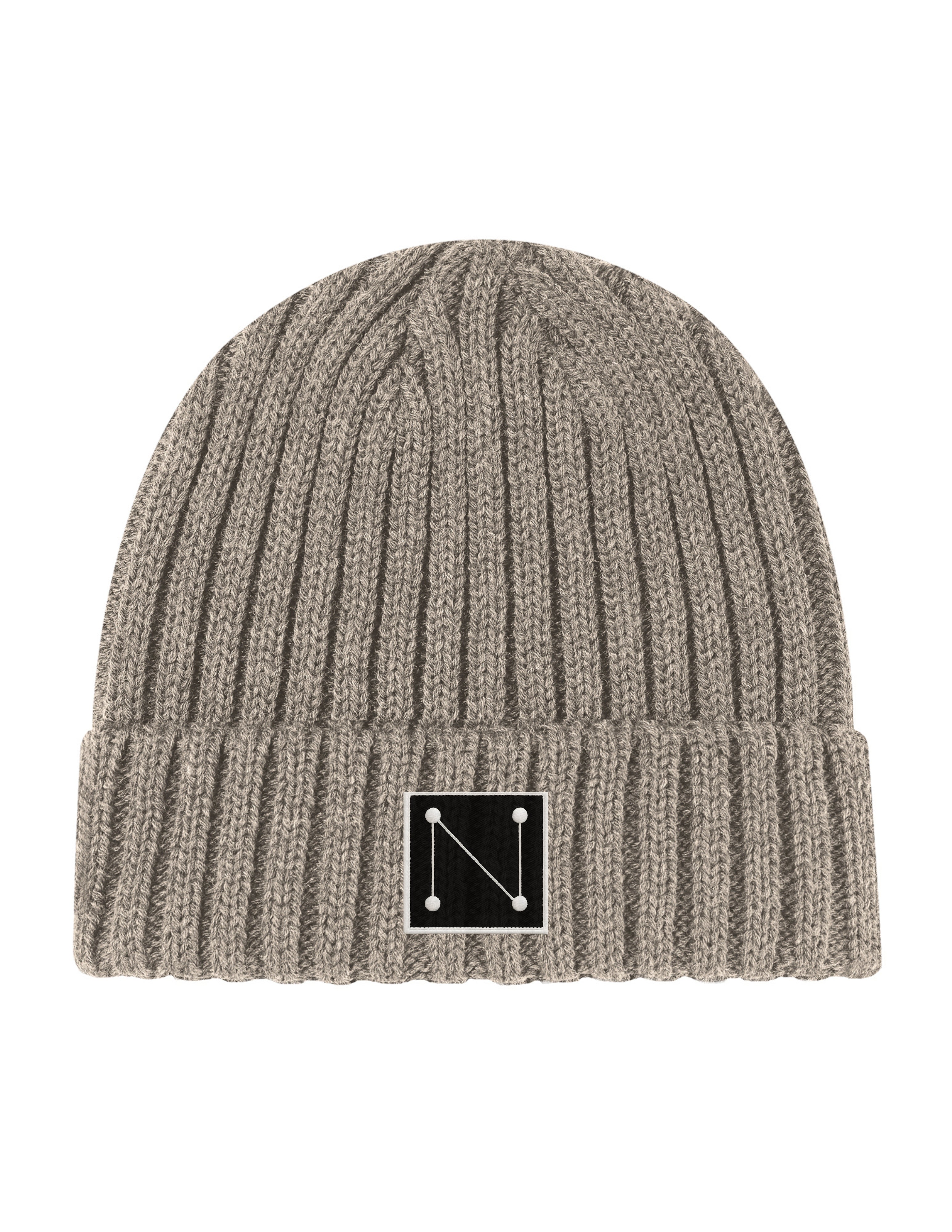 NUAGE RIBBED TOQUE WITH PATCH