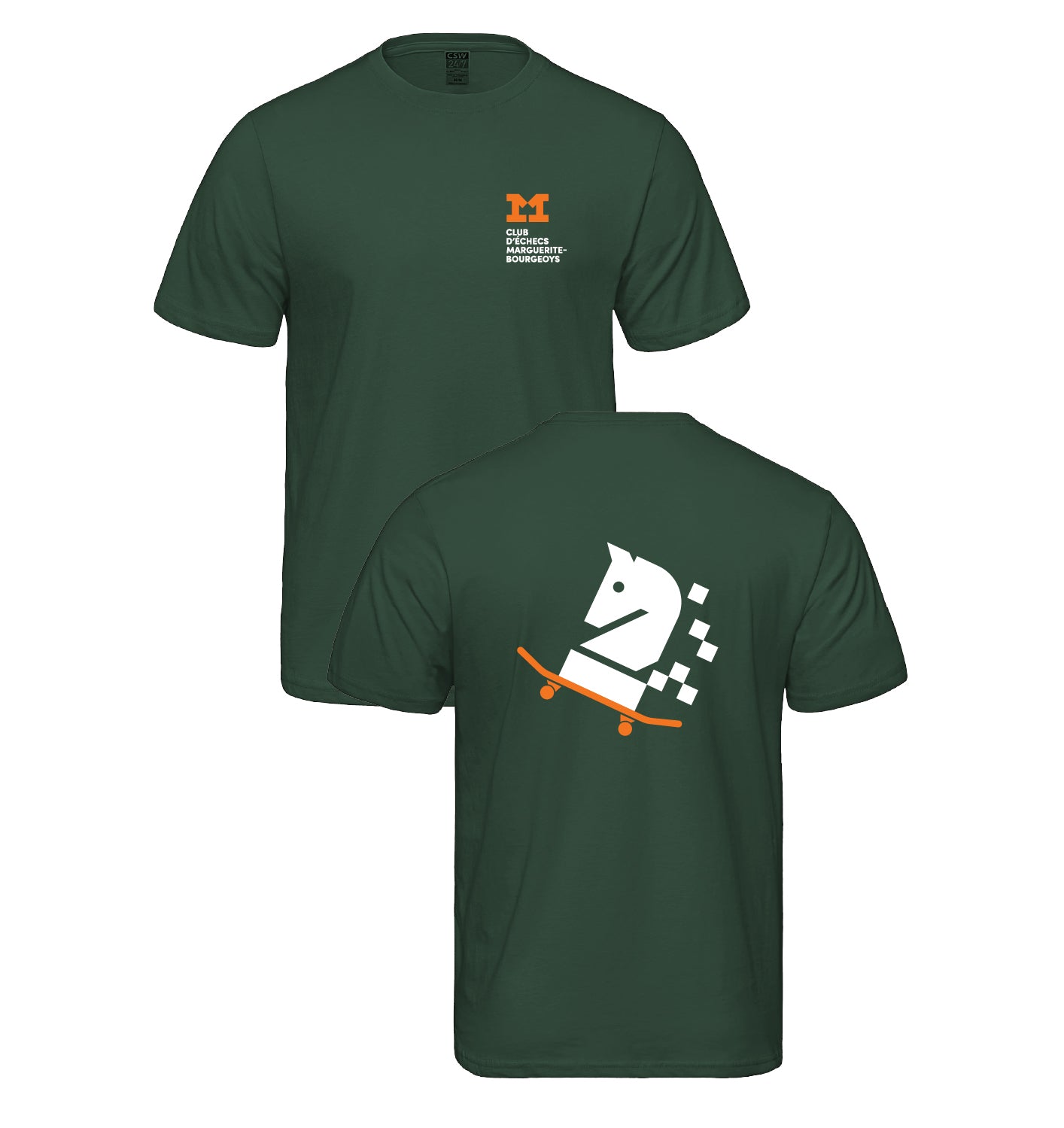 T-SHIRT ADULTE DU CLUB D'ÉCHECS «&nbsp;CONTINUEZ À BOUGER&nbsp;»