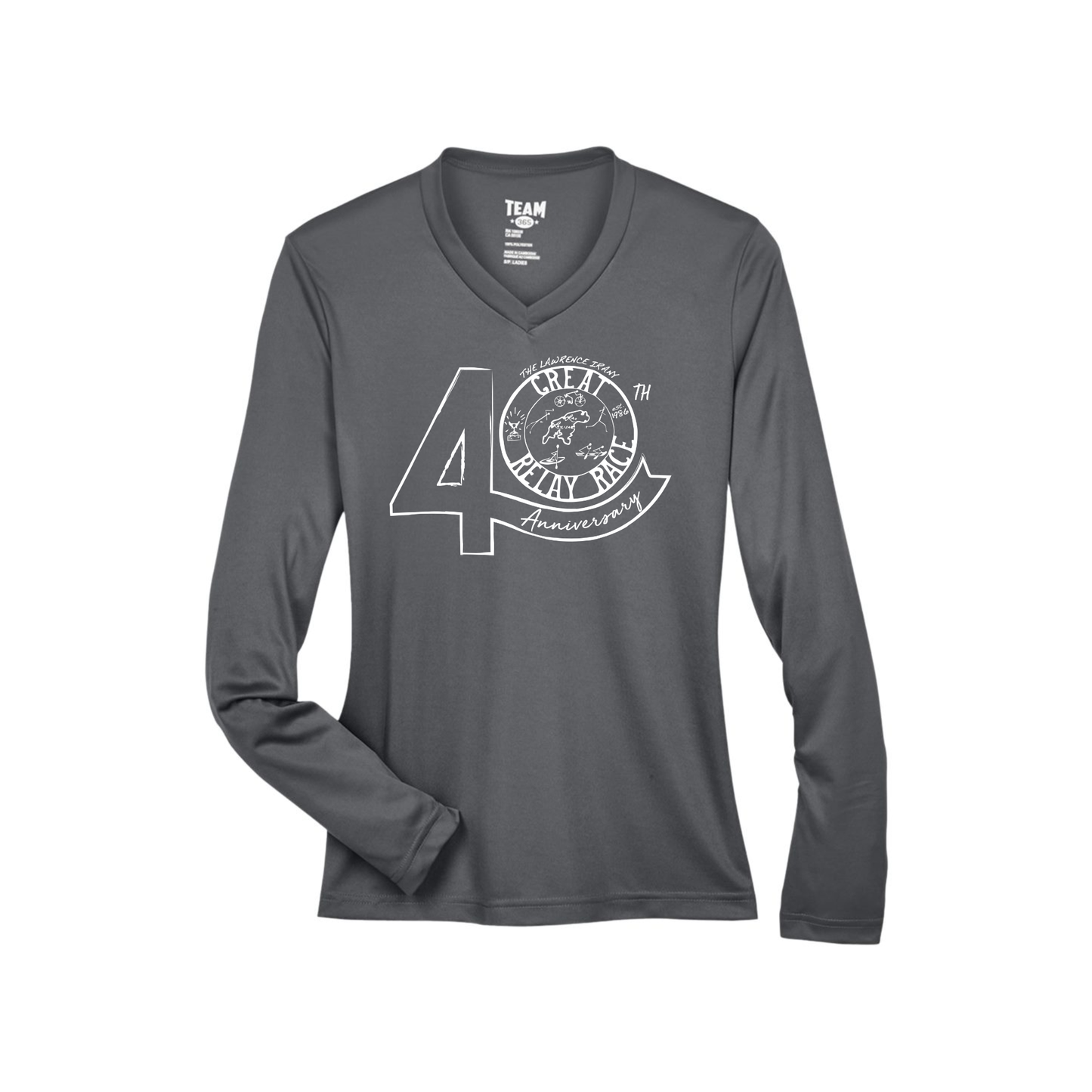 LL 40TH PERFORMANCE WOMEN'S V-NECK LONG SLEEVE