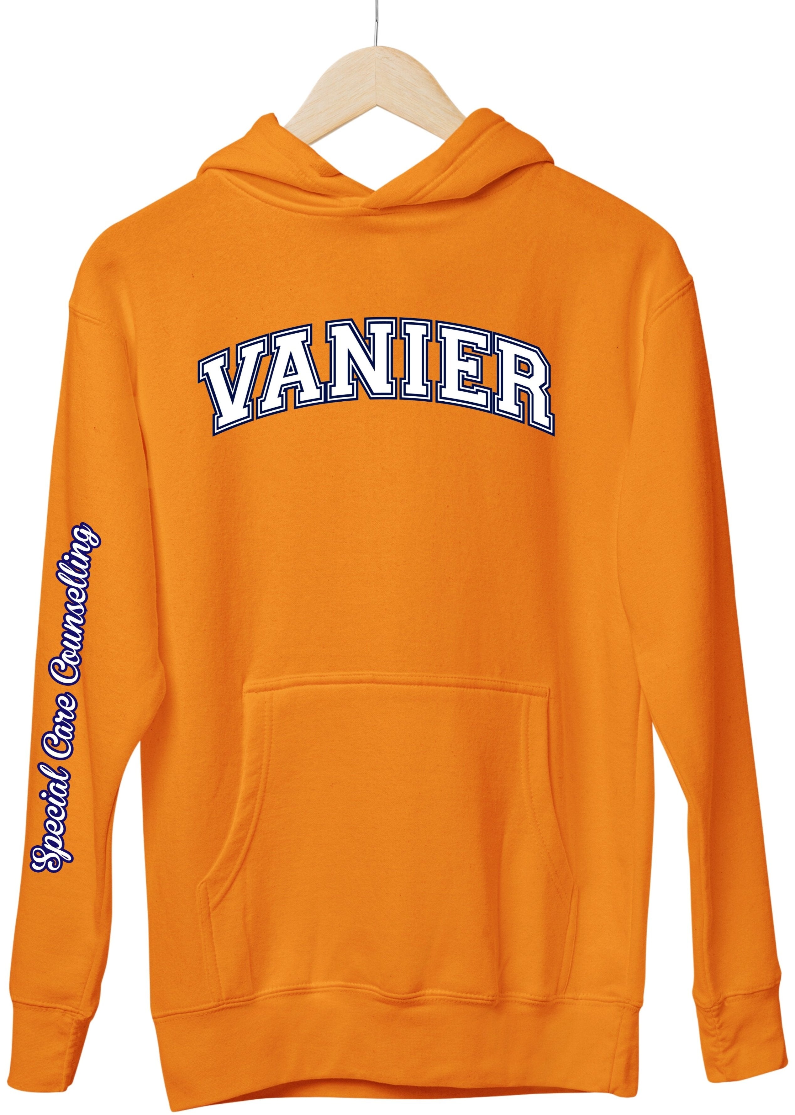 Vanier Hoodie Across Chest With SCC Program Down Arm