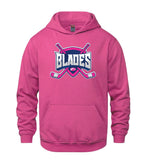 Load image into Gallery viewer, BLADES ADULT HOODIE PINK LOGO
