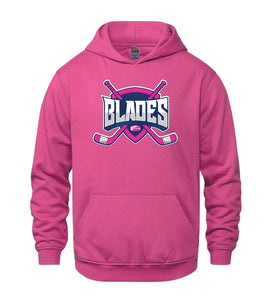 BLADES ADULT HOODIE PINK LOGO
