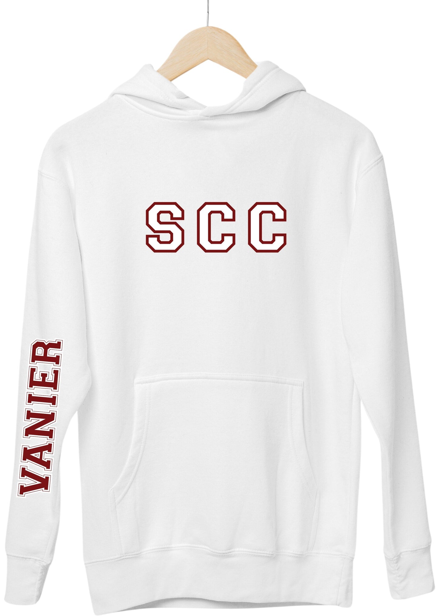 Vanier SCC Hoodie With School Down Arm