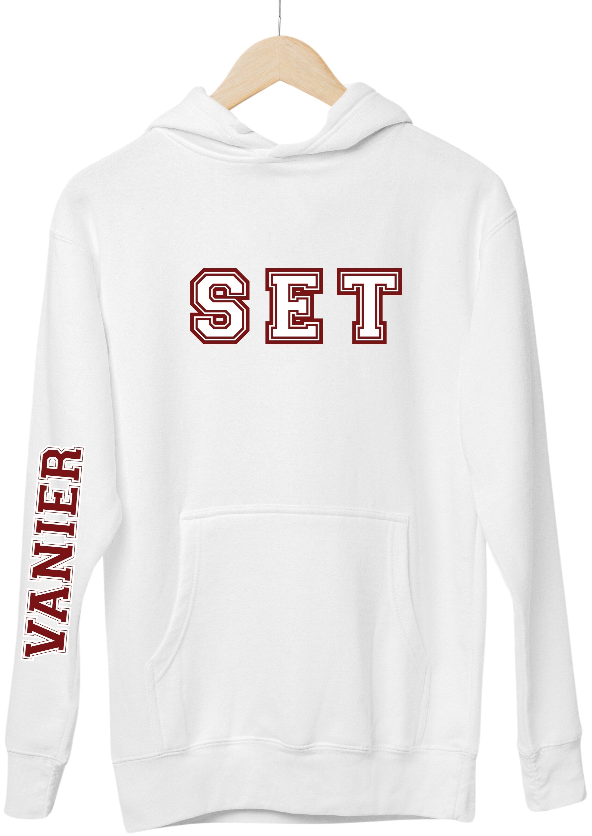 Vanier SET Hoodie With School Down Arm