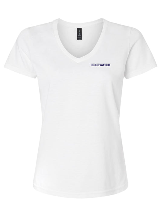 T-SHIRT COL V POUR FEMMES EDGEWATER