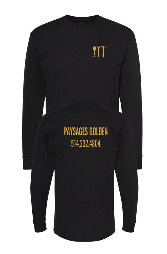 PAYSAGES GOLDEN - T-SHIRT À MANCHES LONGUES NOIR