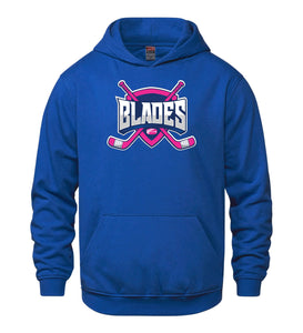 BLADES ADULT HOODIE PINK LOGO