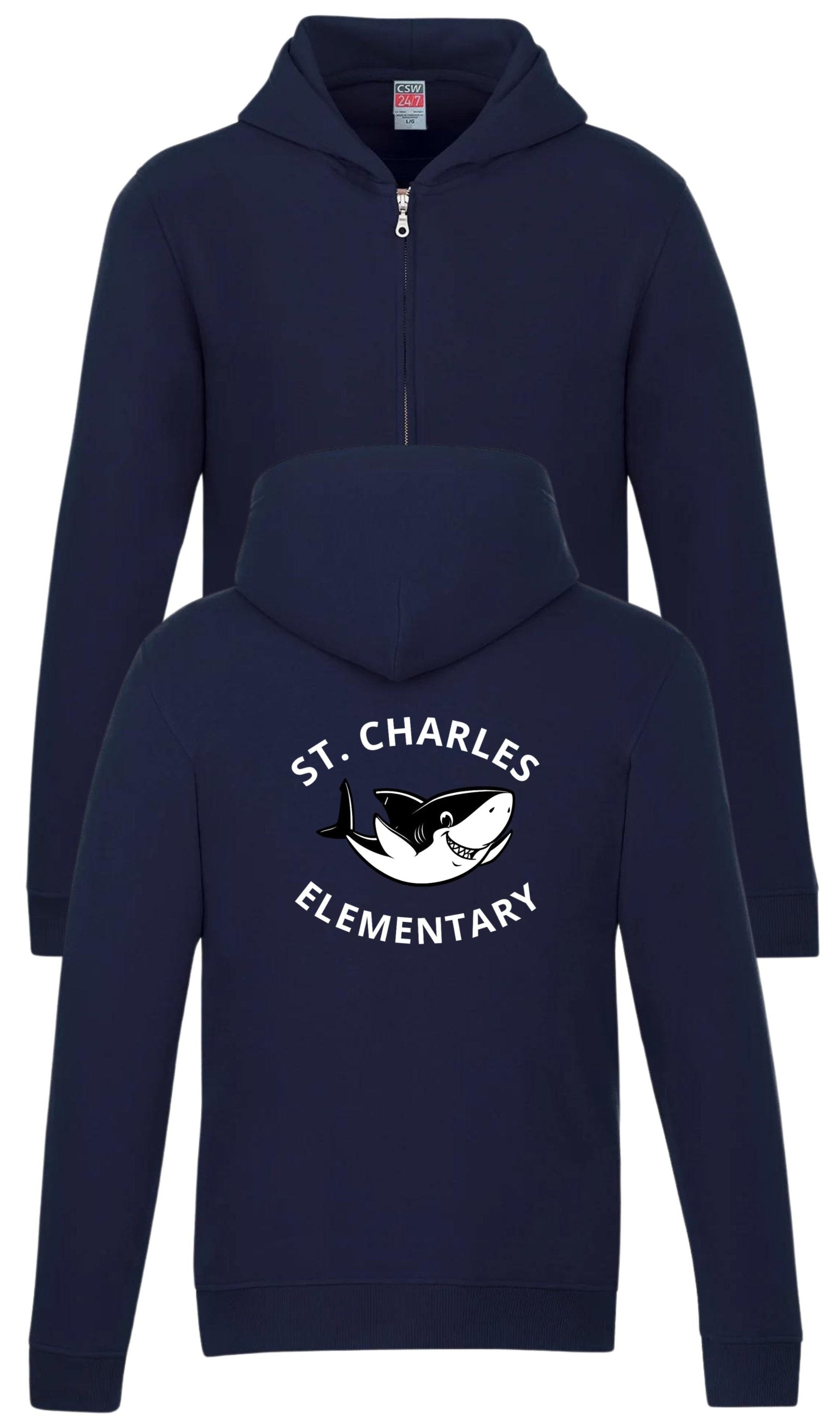 St Charles Youth Full Zip Sweatshirt