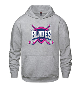 BLADES ADULT HOODIE PINK LOGO