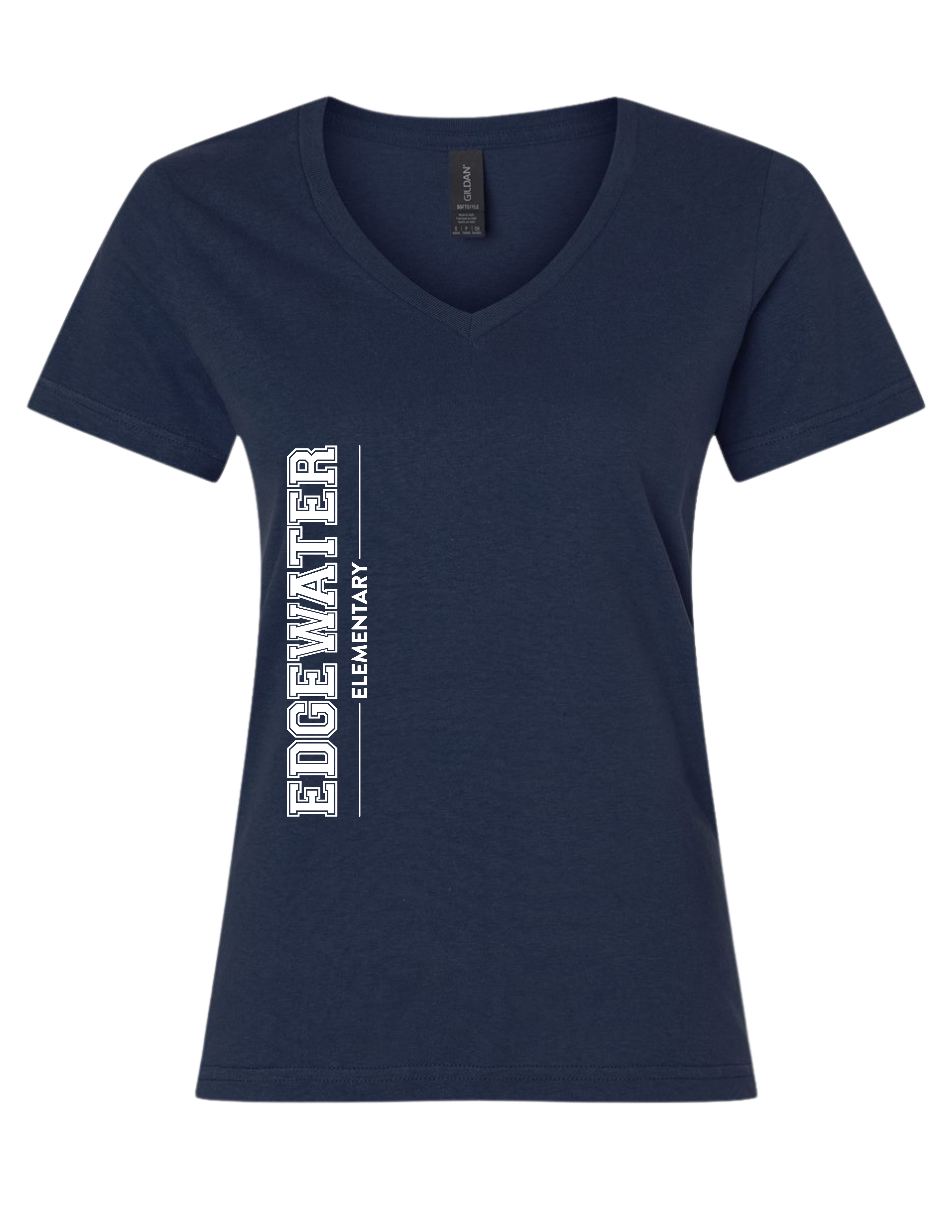 EDGEWATER V NECK SIDE PRINT