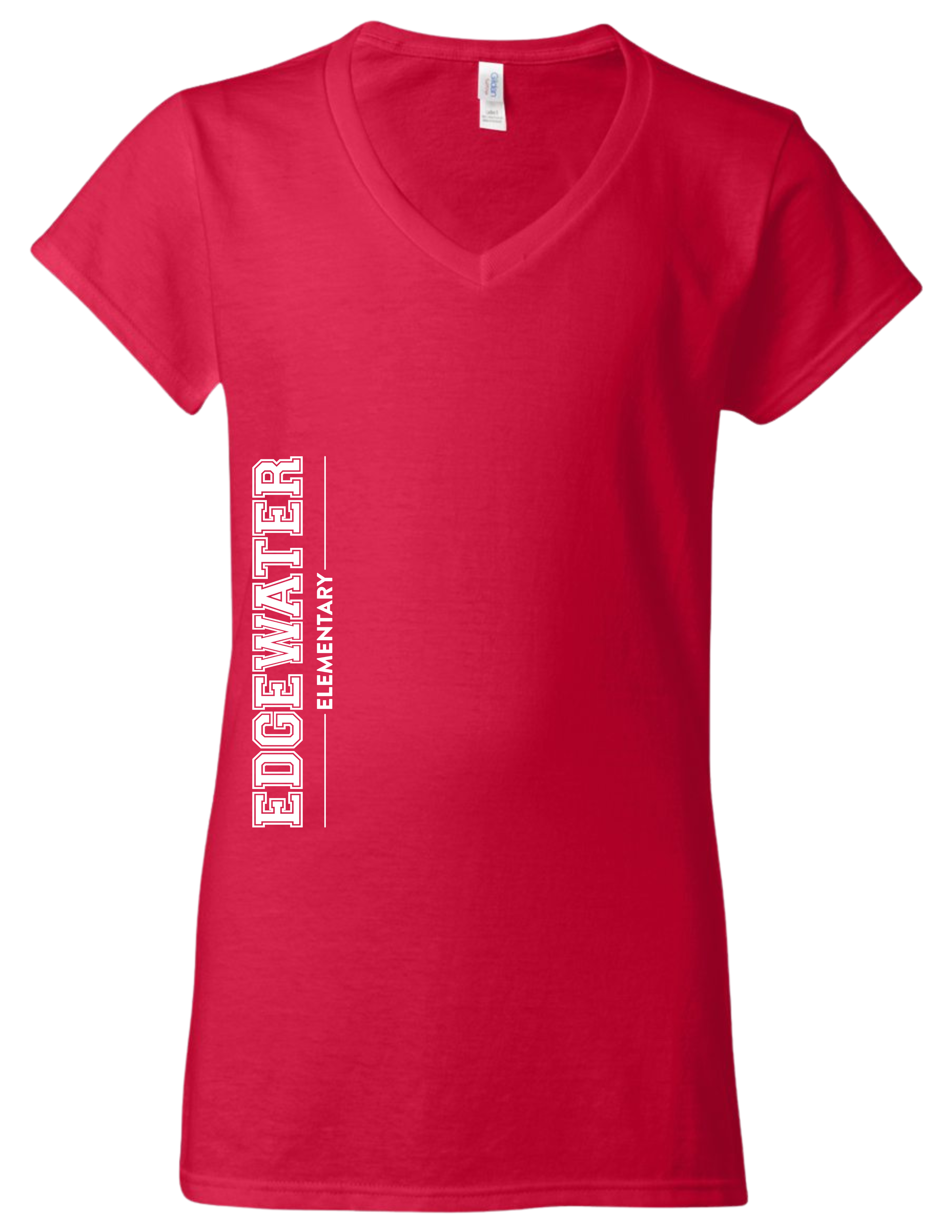 EDGEWATER V NECK SIDE PRINT