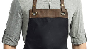 Apron- Canvas and Faux Leather