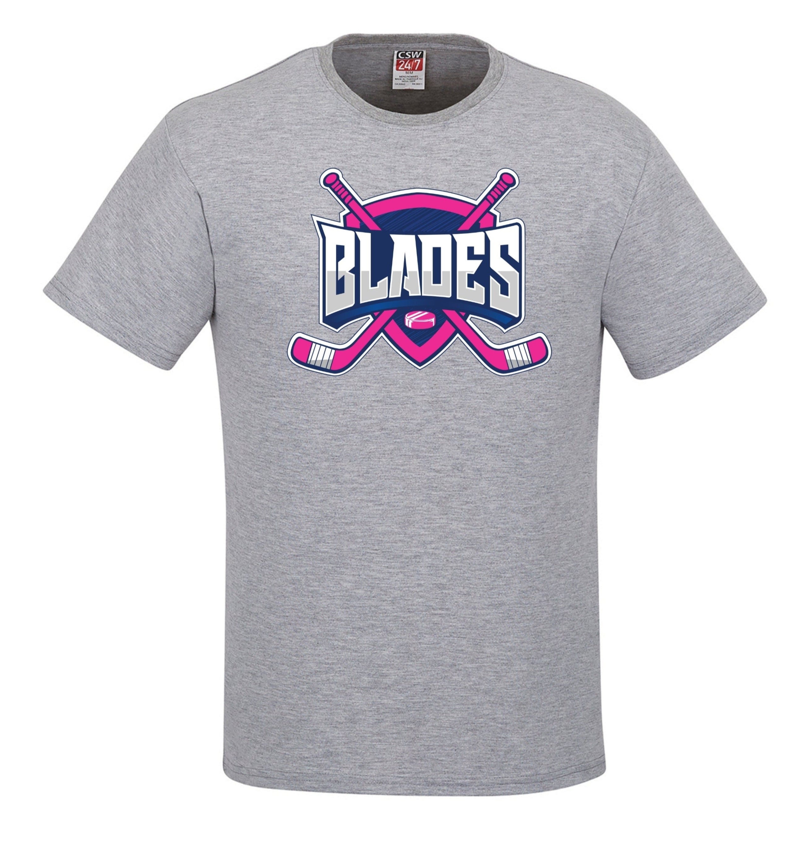BLADES ADULT T-SHIRT PINK LOGO