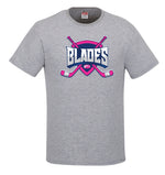 Load image into Gallery viewer, BLADES ADULT T-SHIRT PINK LOGO
