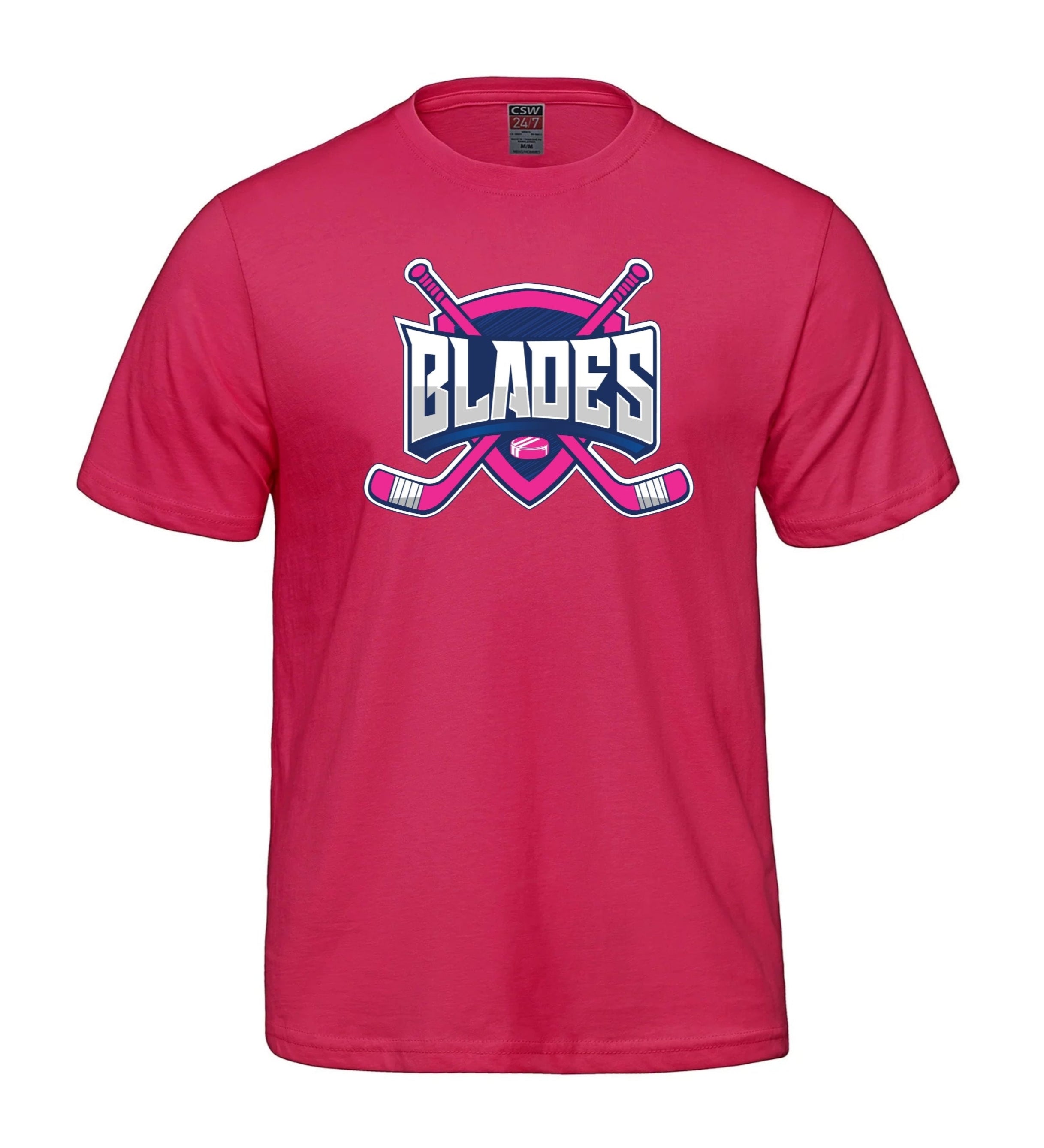 BLADES ADULT T-SHIRT PINK LOGO