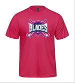 Load image into Gallery viewer, BLADES ADULT T-SHIRT PINK LOGO
