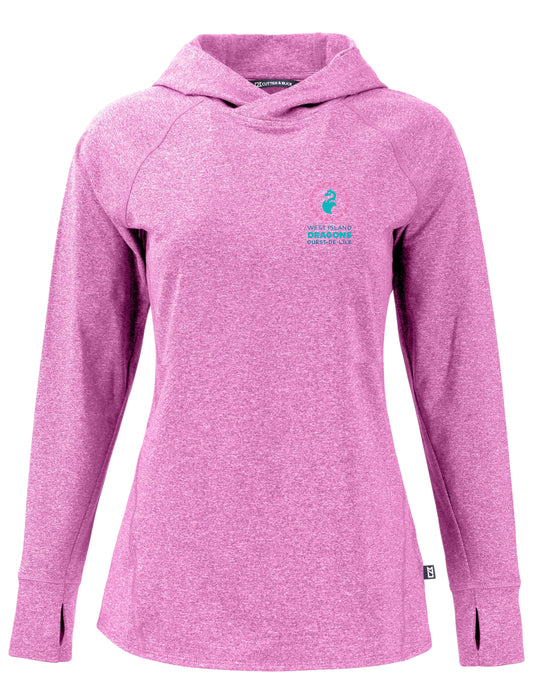 SWEAT À CAPUCHE ROSE CHINÉ À MANCHES LONGUES WID
