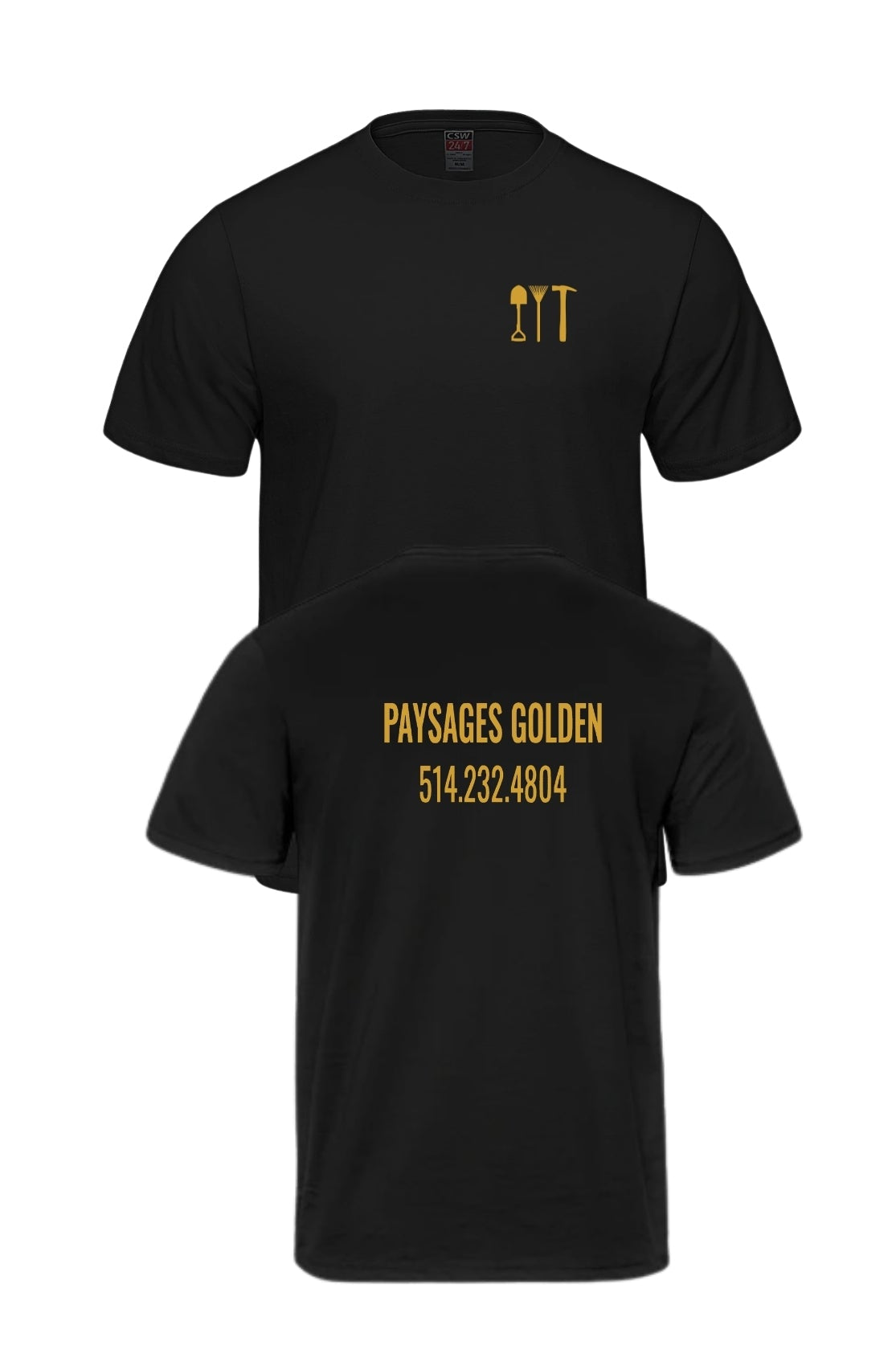 PAYSAGES GOLDEN - T-SHIRT NOIR