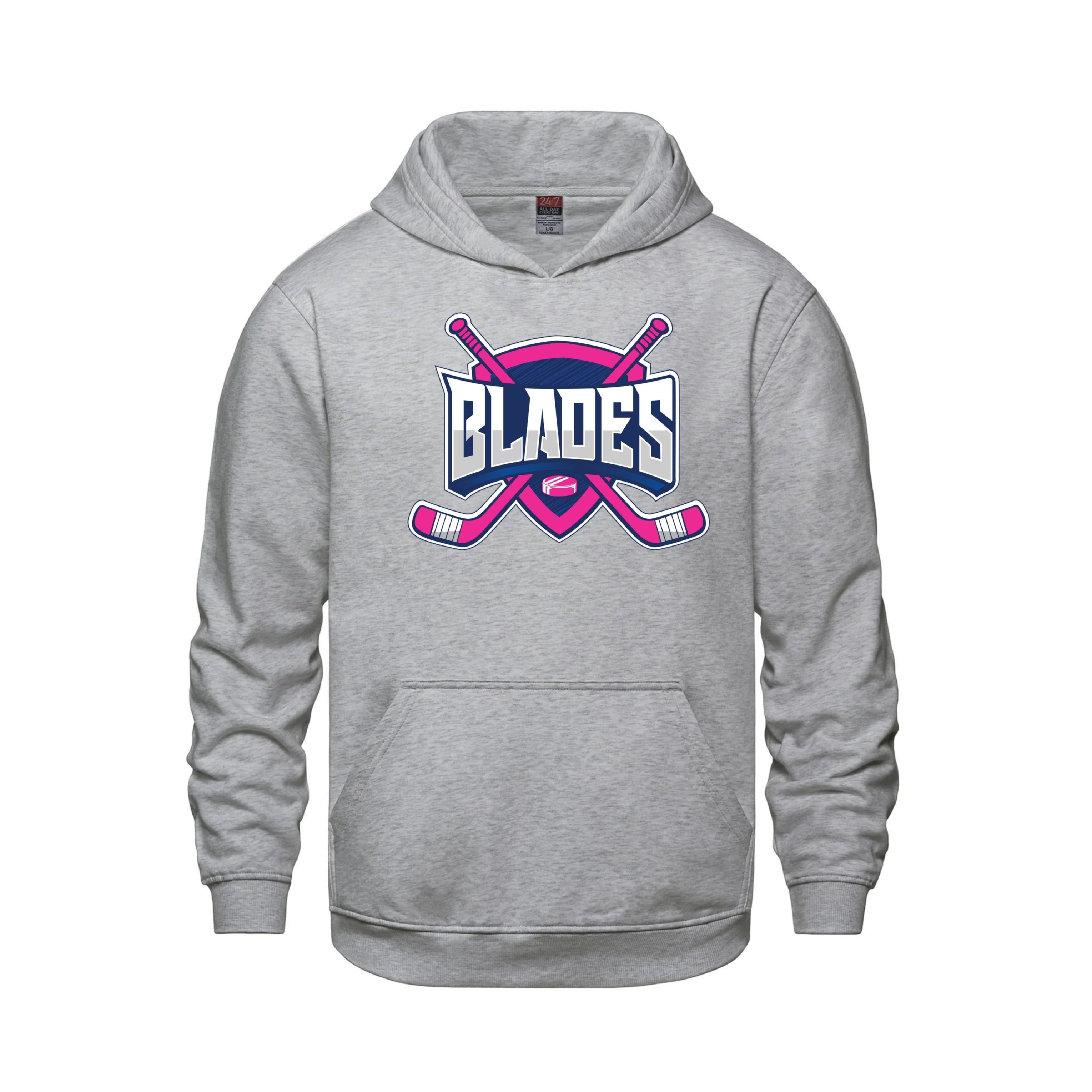 BLADES YOUTH HOODIE PINK LOGO