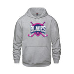 Load image into Gallery viewer, BLADES YOUTH HOODIE PINK LOGO
