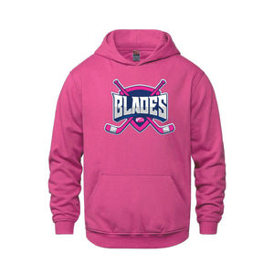 BLADES YOUTH HOODIE PINK LOGO