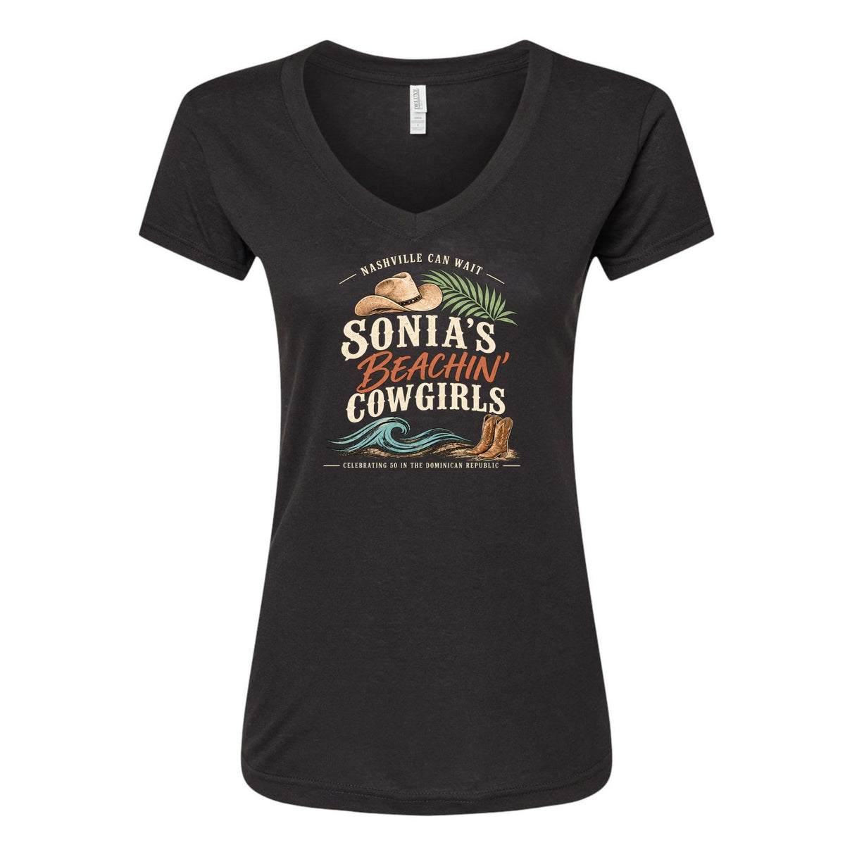 SONIA COWGIRLS V-NECK T-SHIRT