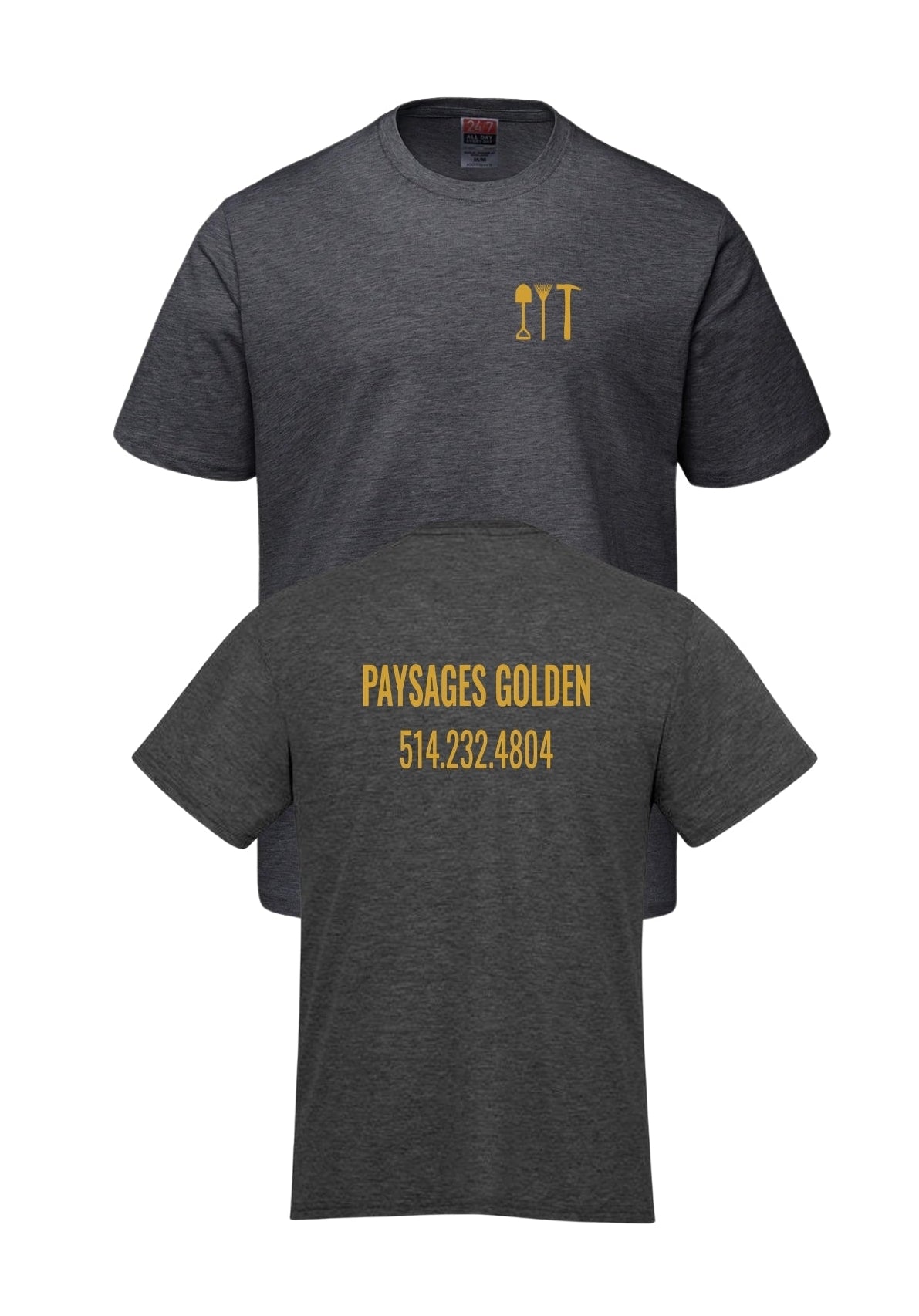 T-SHIRT PAYSAGES GOLDEN - CHARBON