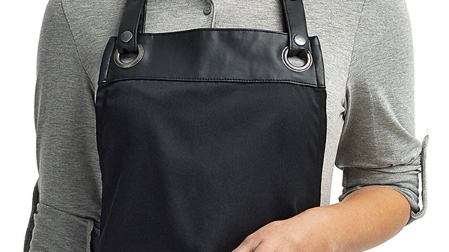 Canvas and faux Leather apron