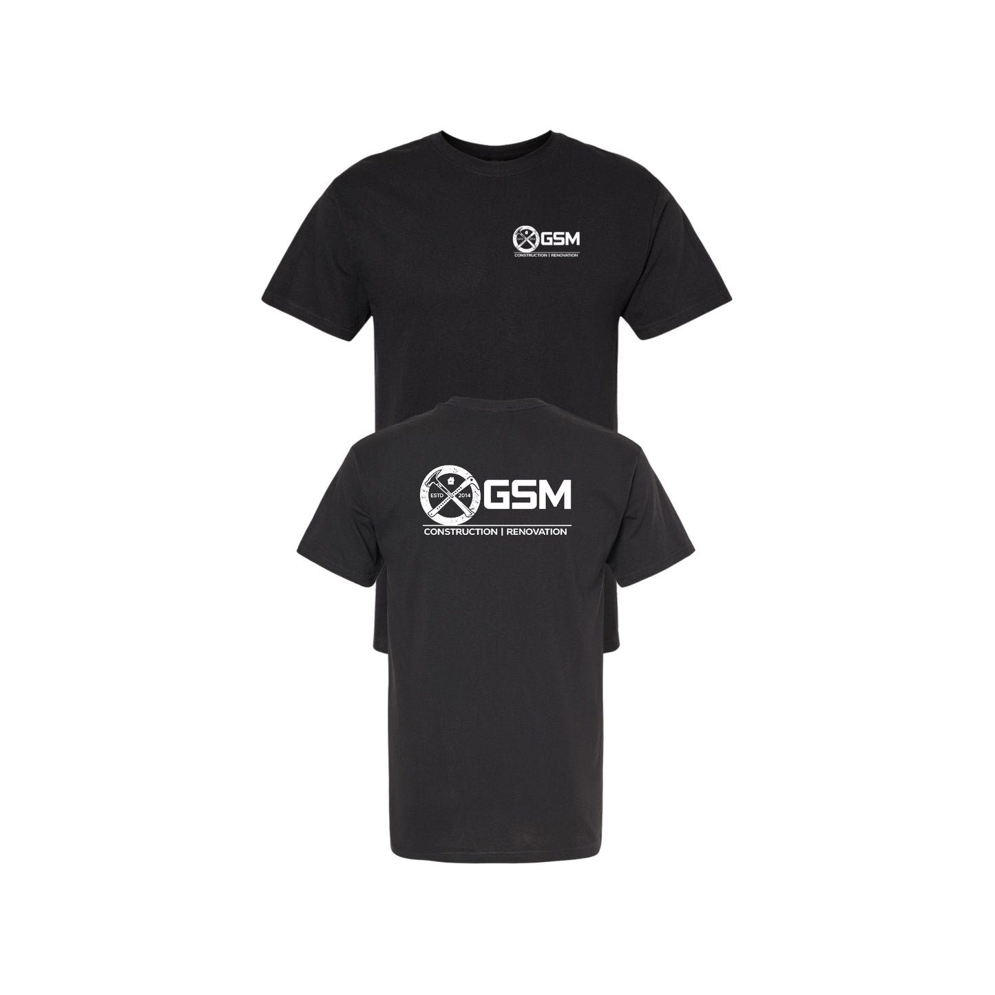 GSM CONSTRUCTION T-SHIRT-LEFT CHEST PRINT AND BACK PRINT