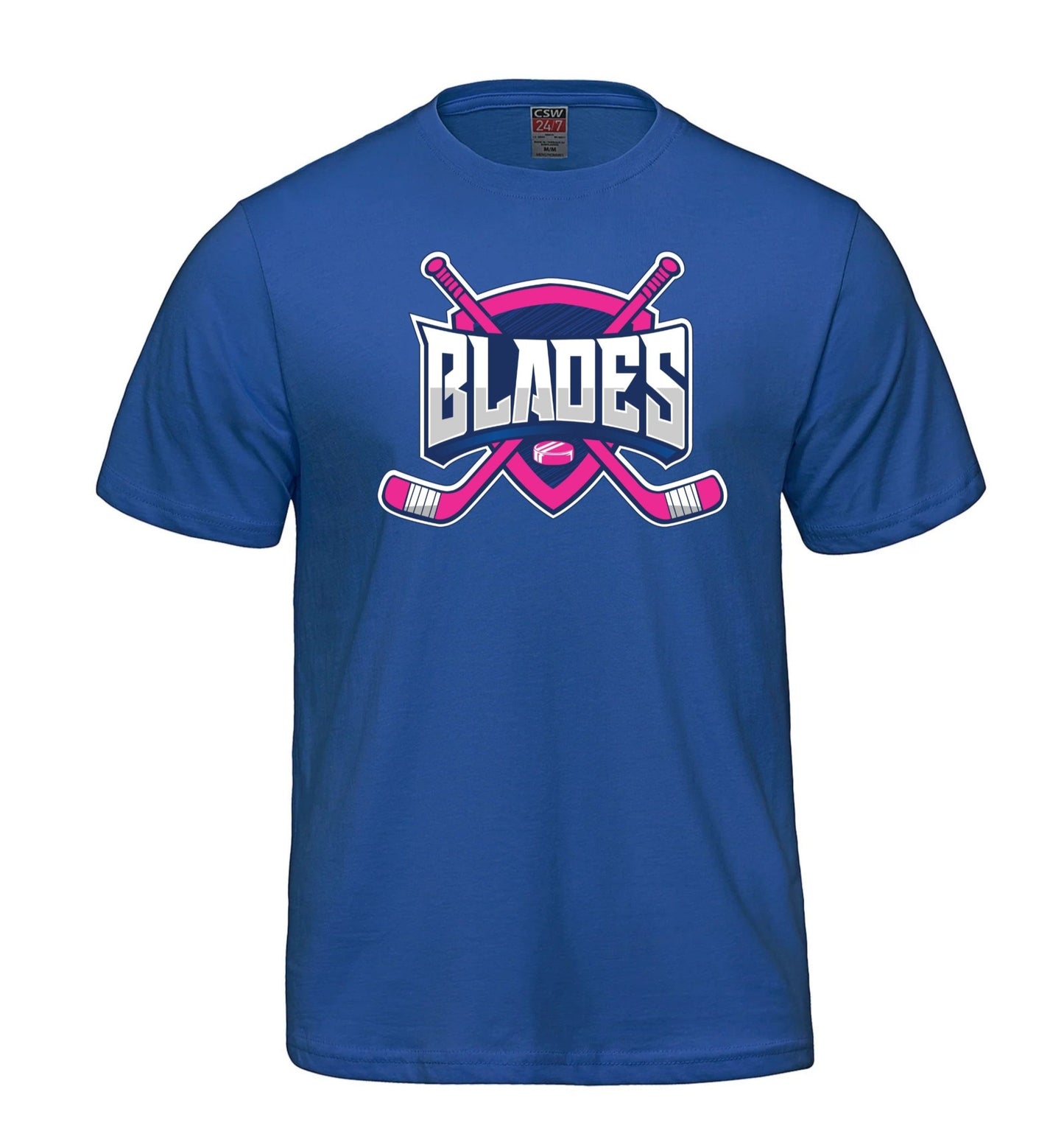 BLADES ADULT T-SHIRT PINK LOGO