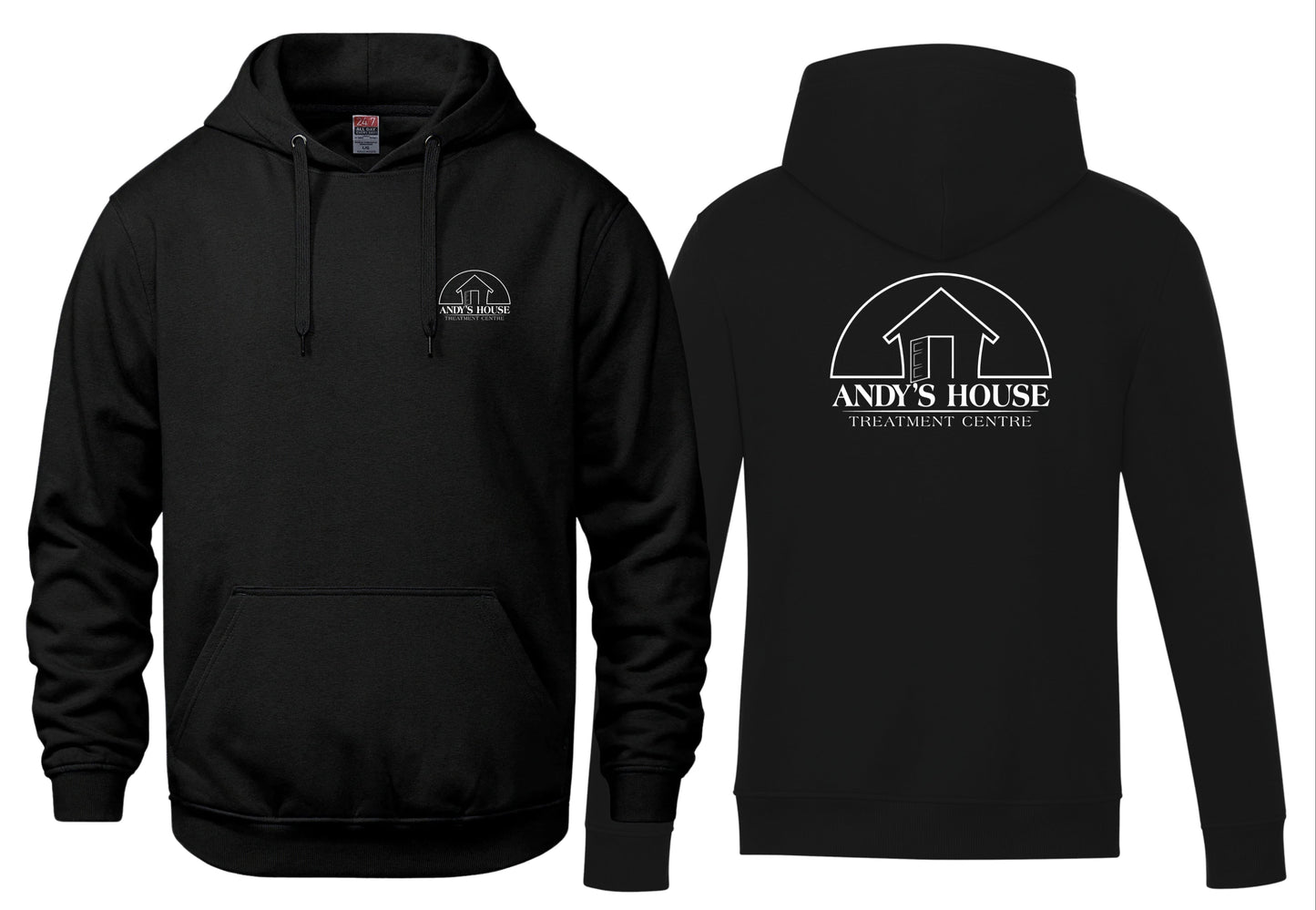 AH HOODIE LEFT CHEST & BACK PRINT