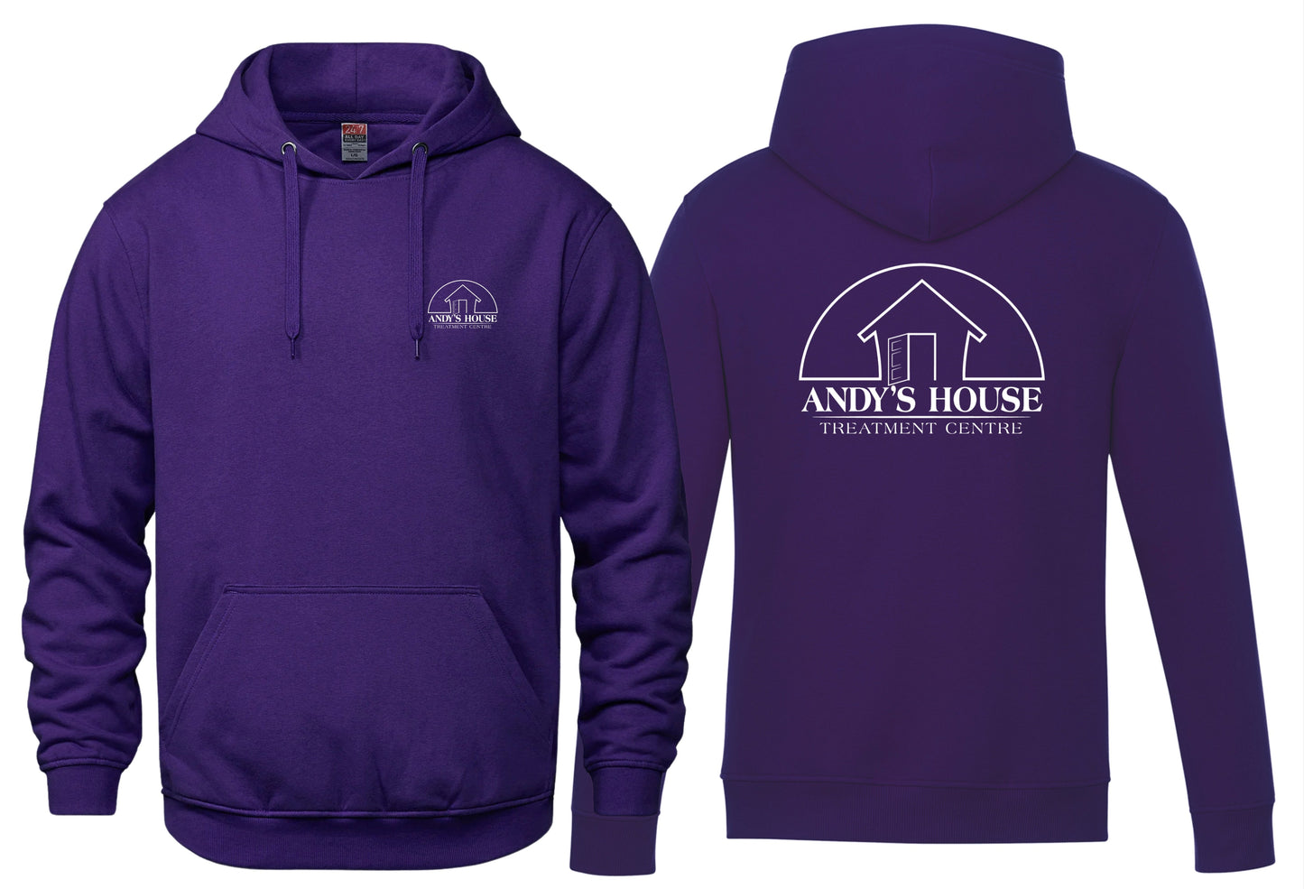 AH HOODIE LEFT CHEST & BACK PRINT