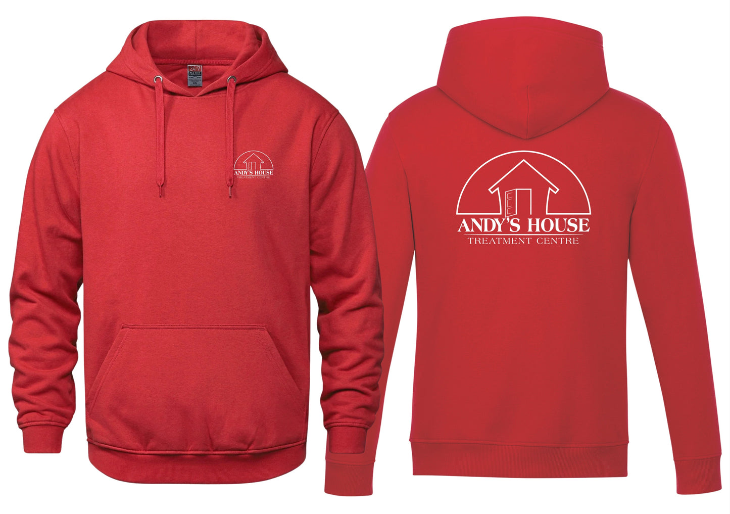 AH HOODIE LEFT CHEST & BACK PRINT