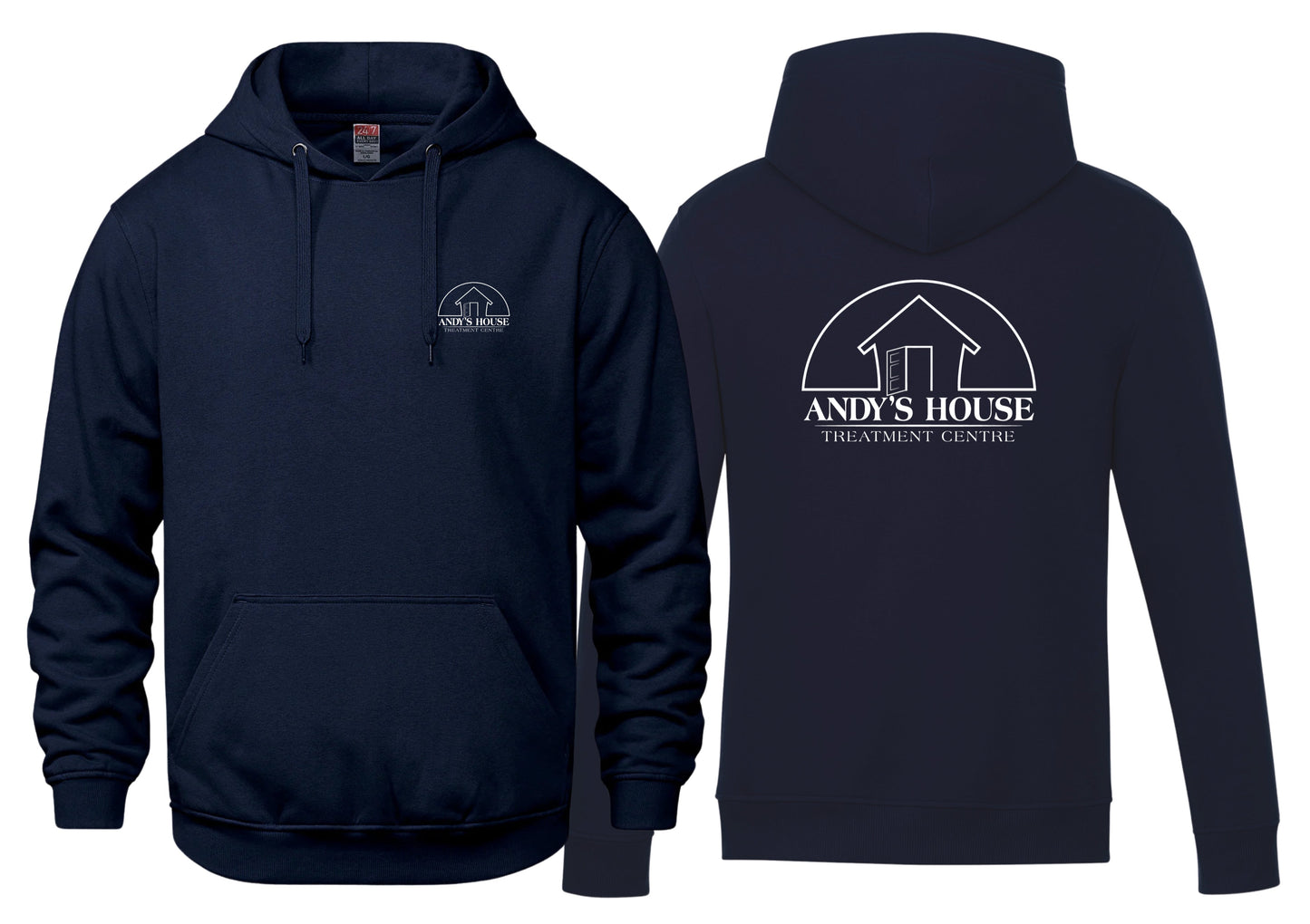AH HOODIE LEFT CHEST & BACK PRINT