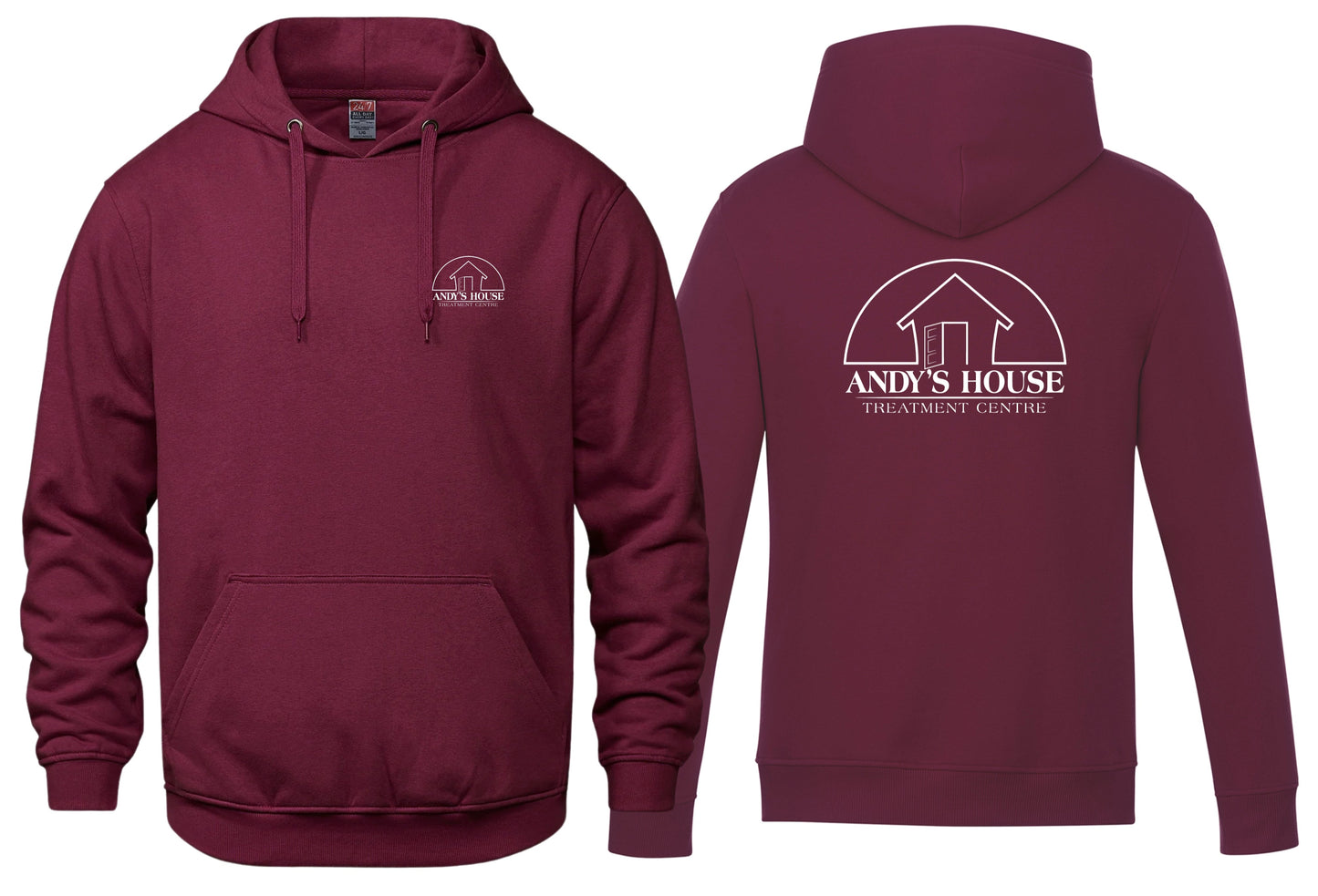 AH HOODIE LEFT CHEST & BACK PRINT