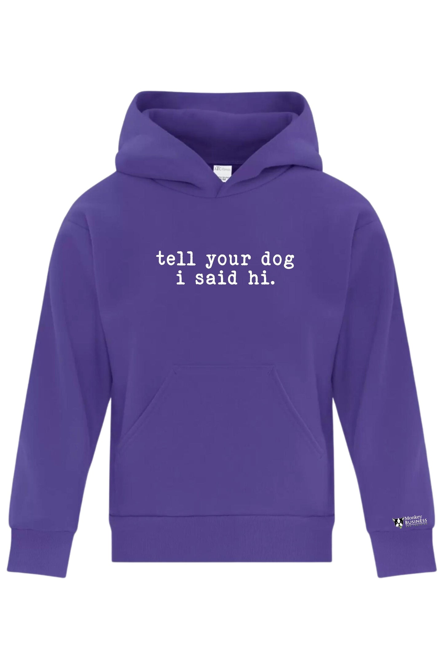 Sweat à capuche MB Youth - Dites bonjour à votre chien