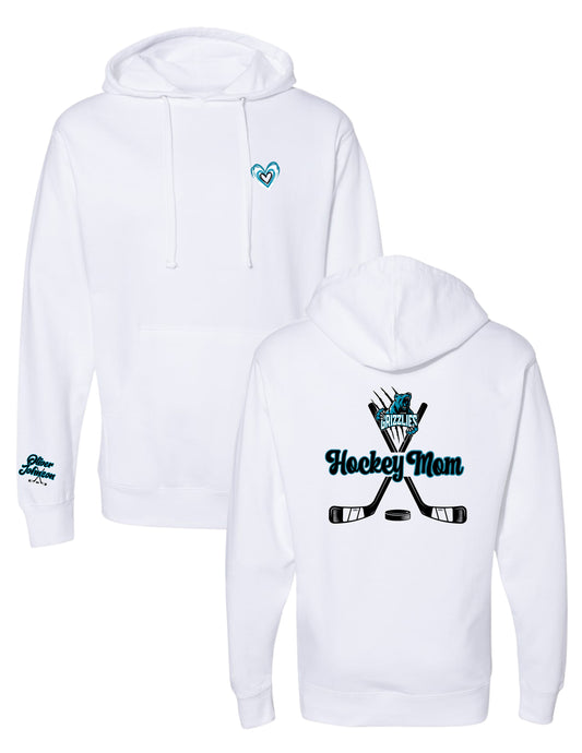 Sweat à capuche personnalisé pour maman hockeyeuse des GRIZZLIES - 3 emplacements