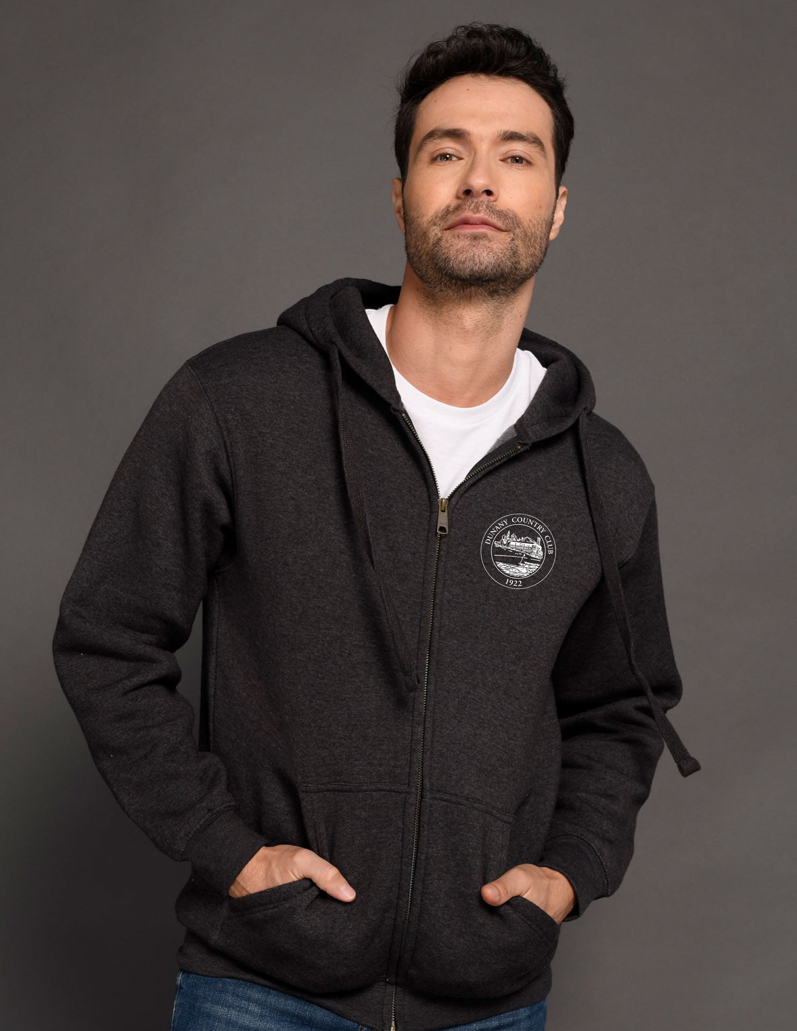 Dunany Adult Full Zip Hoodie- Left Chest Print