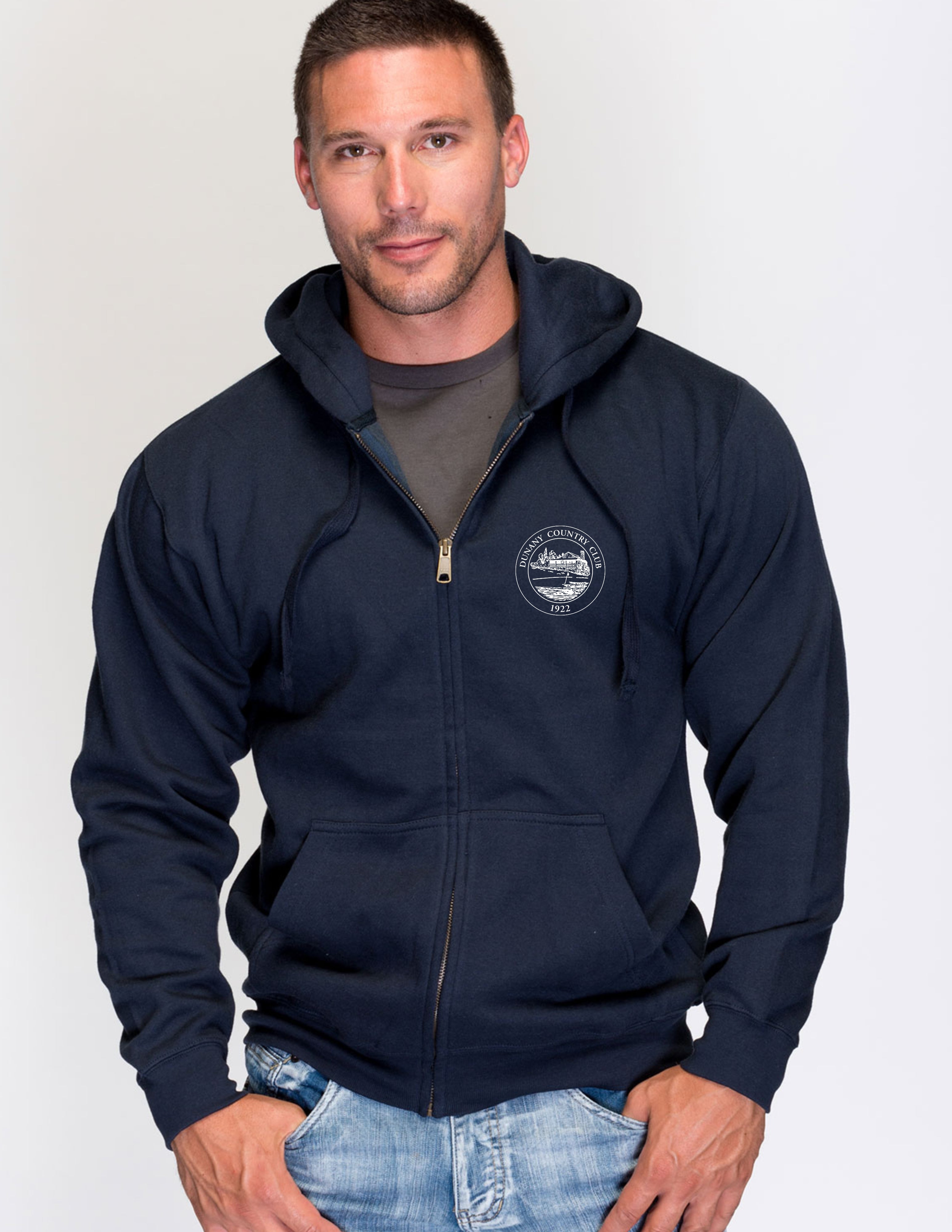 Dunany Adult Full Zip Hoodie- Left Chest Print